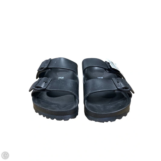 Sandals Flats By Birkenstock In Black, Size: 7