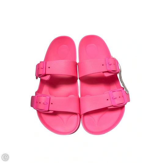 Sandals Flats By Shade & Shore In Pink, Size: 7