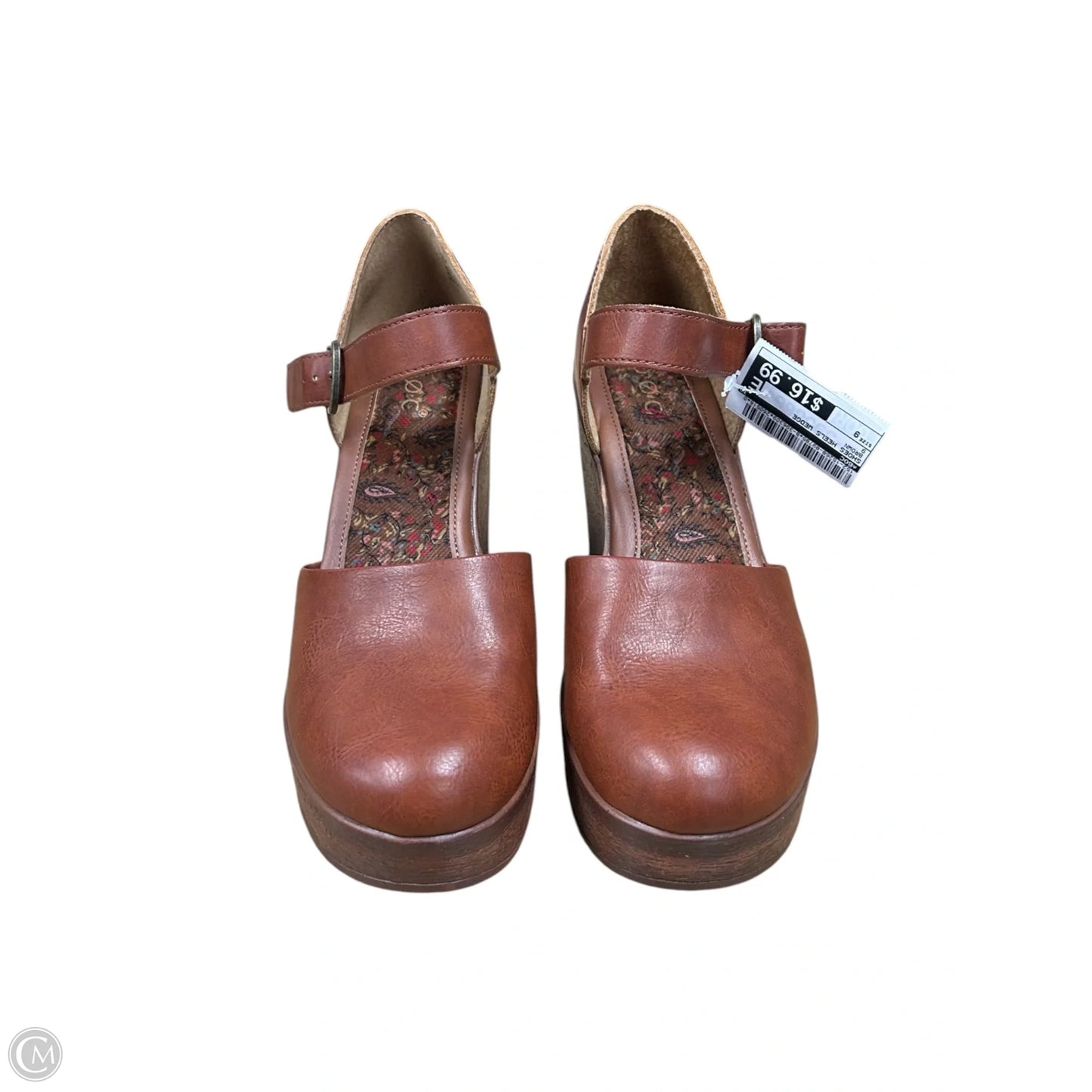 Shoes Heels Wedge By Boc In Brown, Size: 9