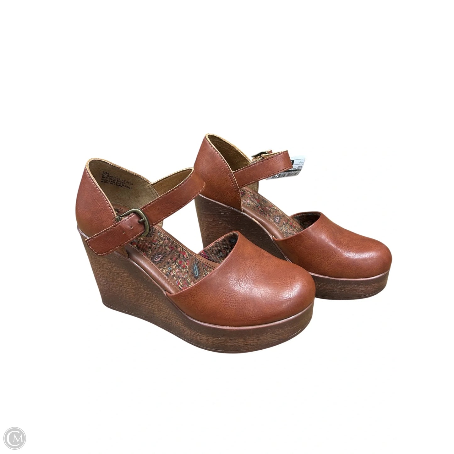 Shoes Heels Wedge By Boc In Brown, Size: 9