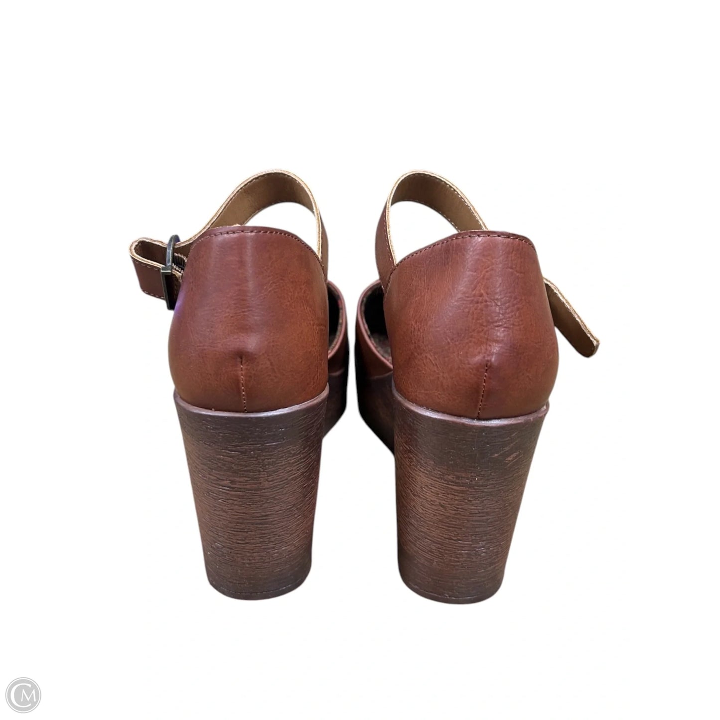 Shoes Heels Wedge By Boc In Brown, Size: 9