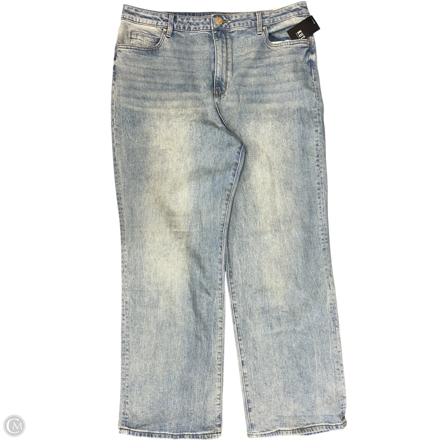 Jeans Wide Leg By Kut In Blue Denim, Size: 16