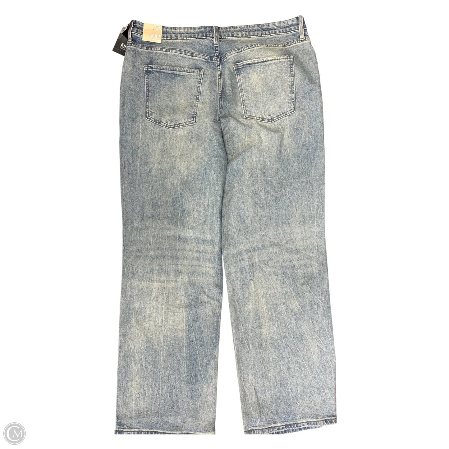 Jeans Wide Leg By Kut In Blue Denim, Size: 16