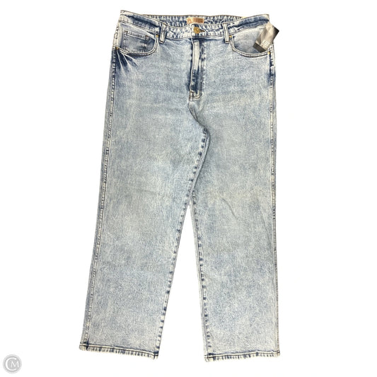 Jeans Straight By Kut In Blue Denim, Size: 14
