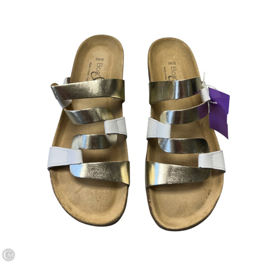 Sandals Flats By Cmc In Gold & White, Size: 8