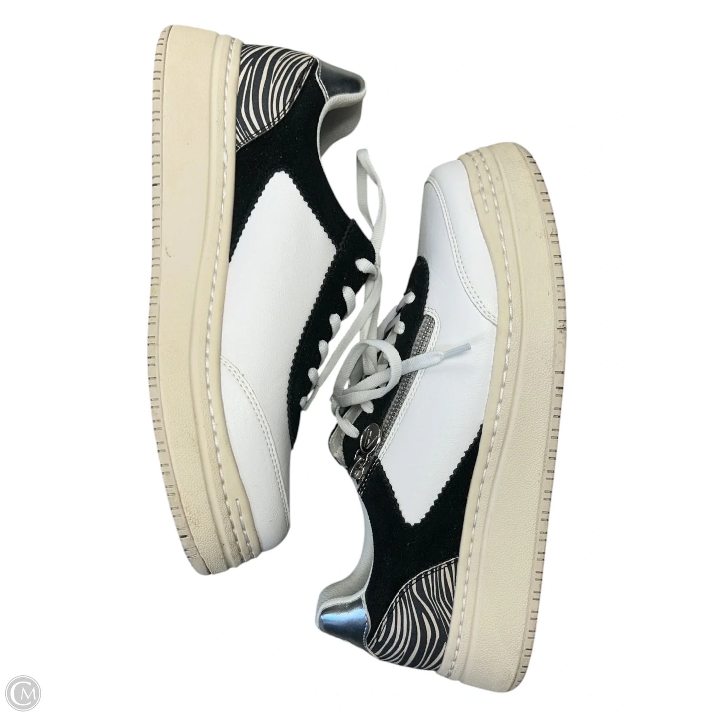 Shoes Sneakers By Alegria In Black & White, Size: 10.5