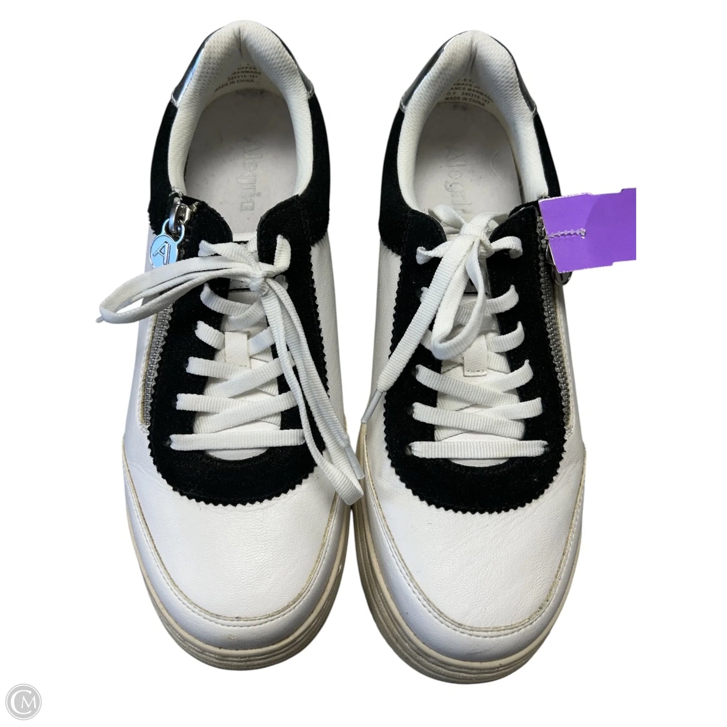 Shoes Sneakers By Alegria In Black & White, Size: 10.5