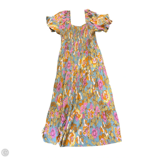 Dress Casual Midi By Zesica In Floral Print, Size: L