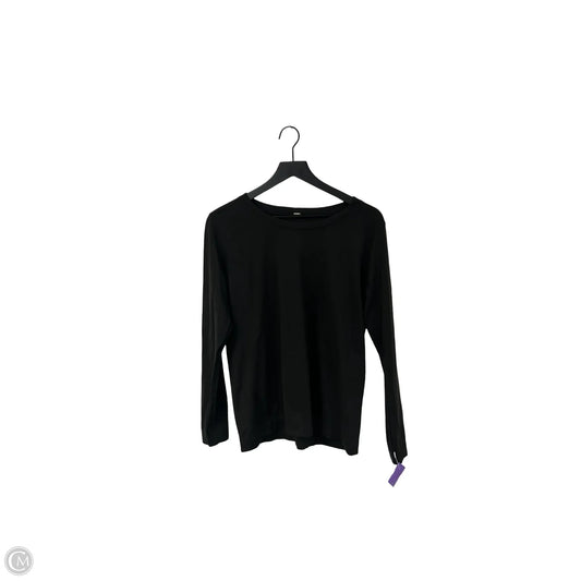 Athletic Top Long Sleeve Crewneck By Lululemon In Black, Size: 10