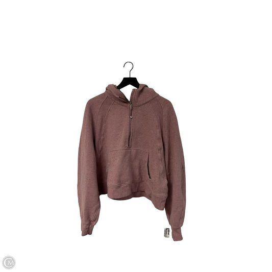 Athletic Sweatshirt Hoodie By Lululemon In Mauve, Size: Xl