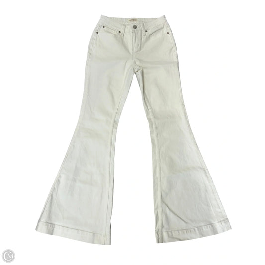 Jeans Flared By Shyanne In White Denim, Size: 4