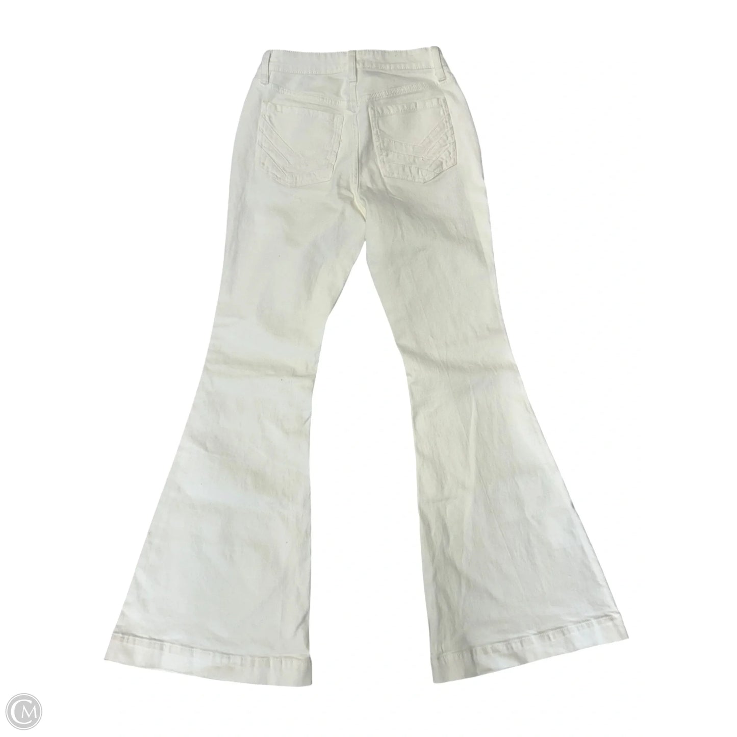 Jeans Flared By Shyanne In White Denim, Size: 4