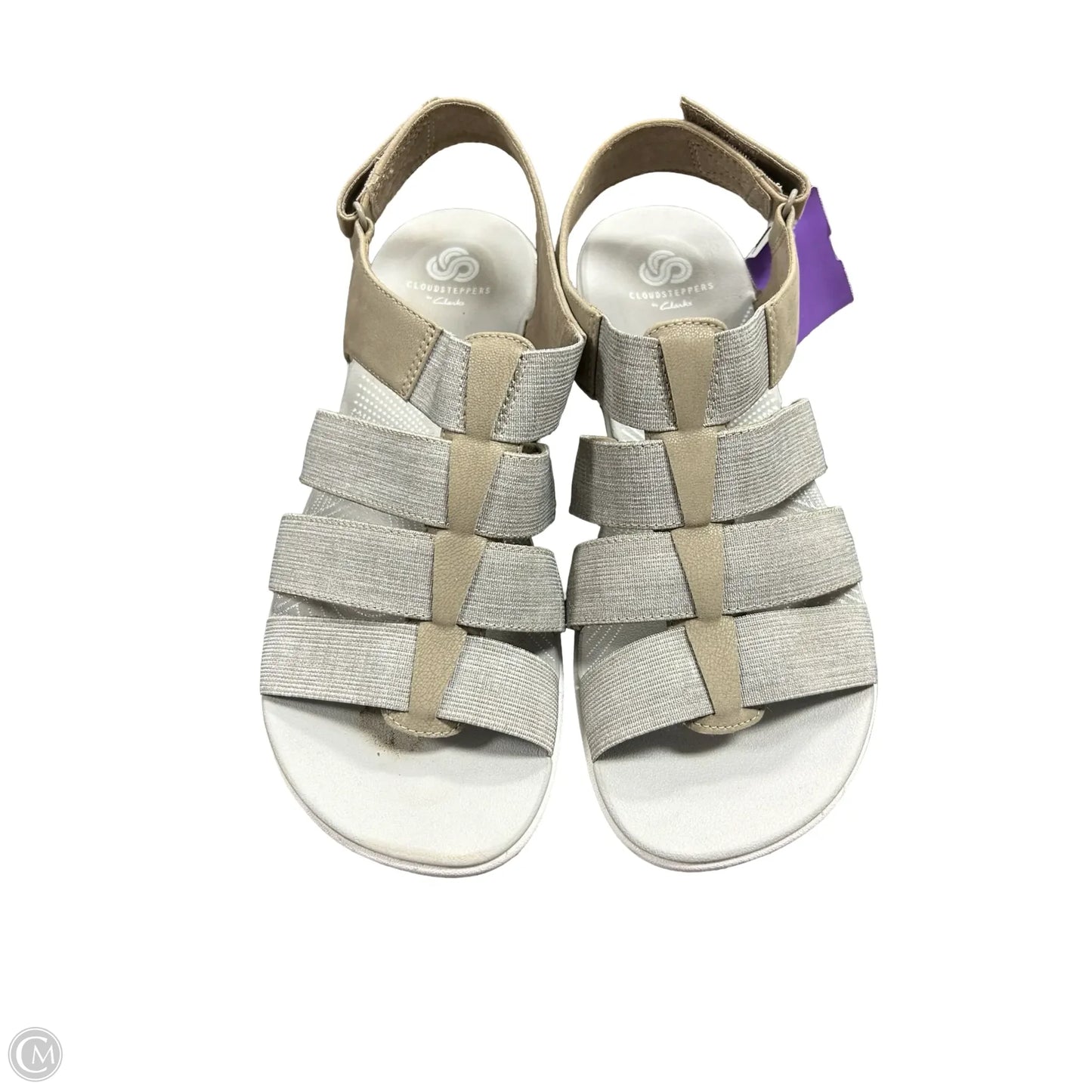 Sandals Flats By Clarks In Grey, Size: 7.5