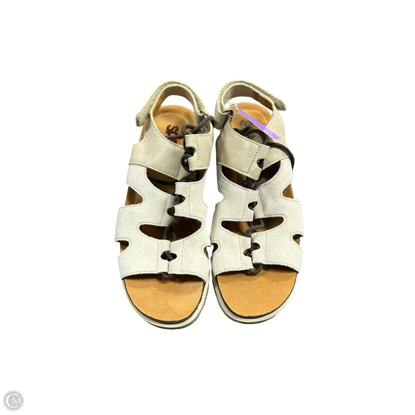 Sandals Heels Wedge By Sas In Ivory, Size: 8.5