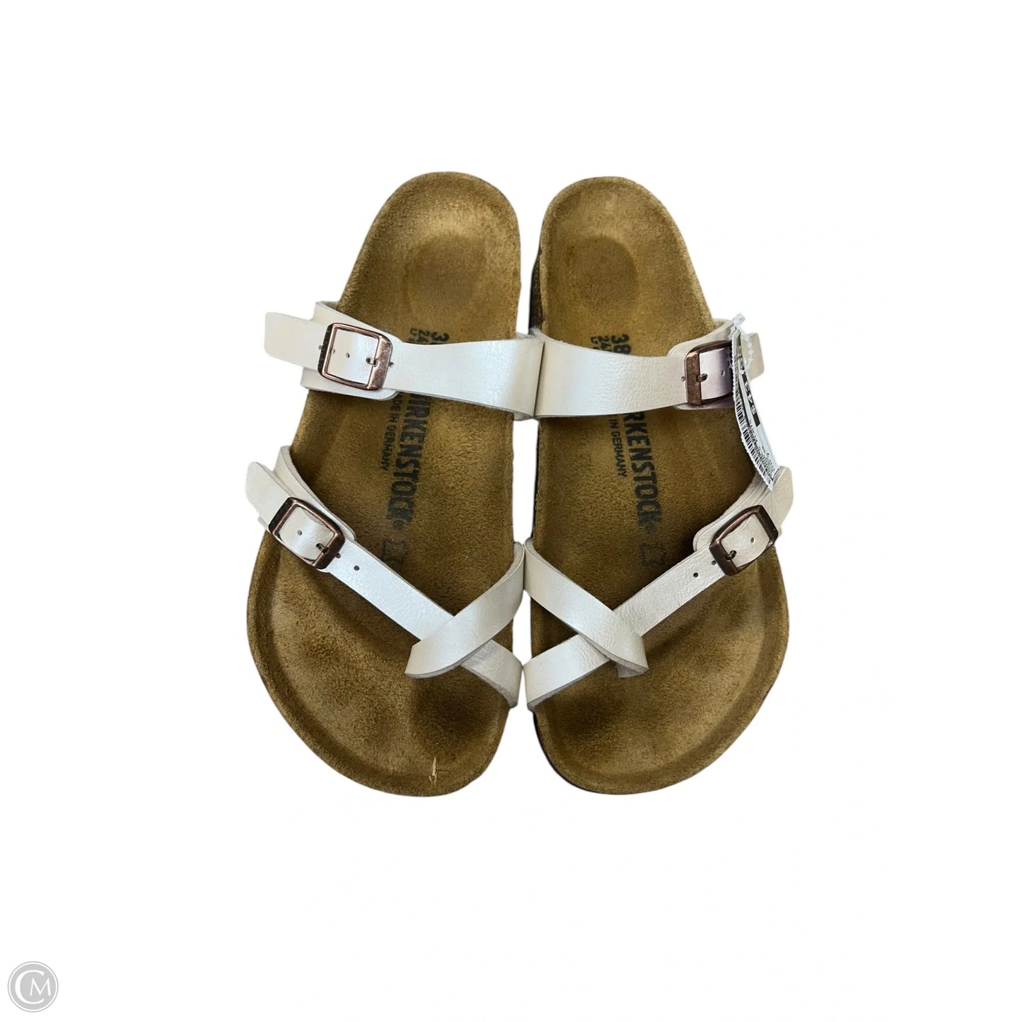 Sandals Flats By Birkenstock In Cream, Size: 7