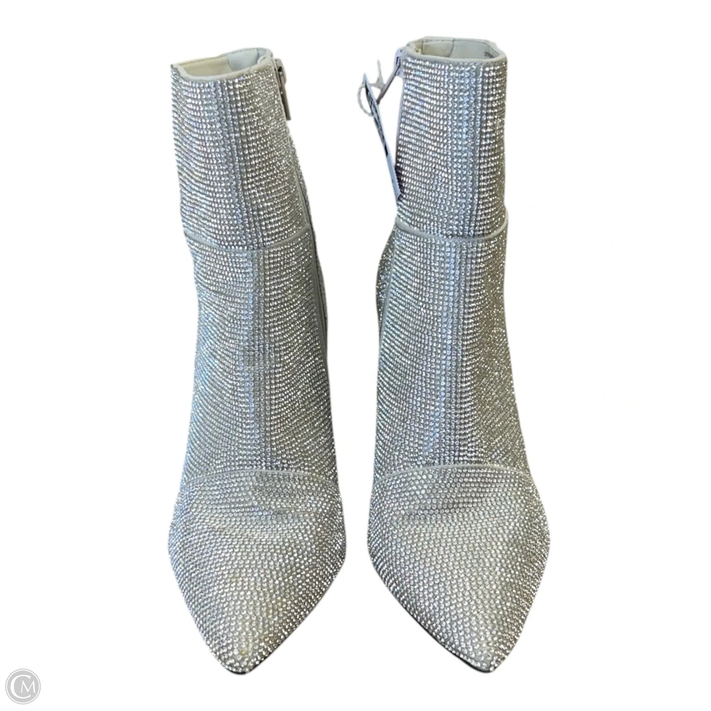 Boots Ankle Heels By Madden Girl In Silver, Size: 8