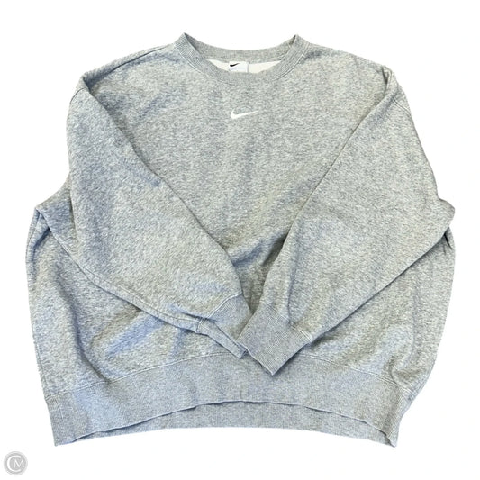 Sweatshirt Crewneck By Nike Apparel In Grey, Size: L
