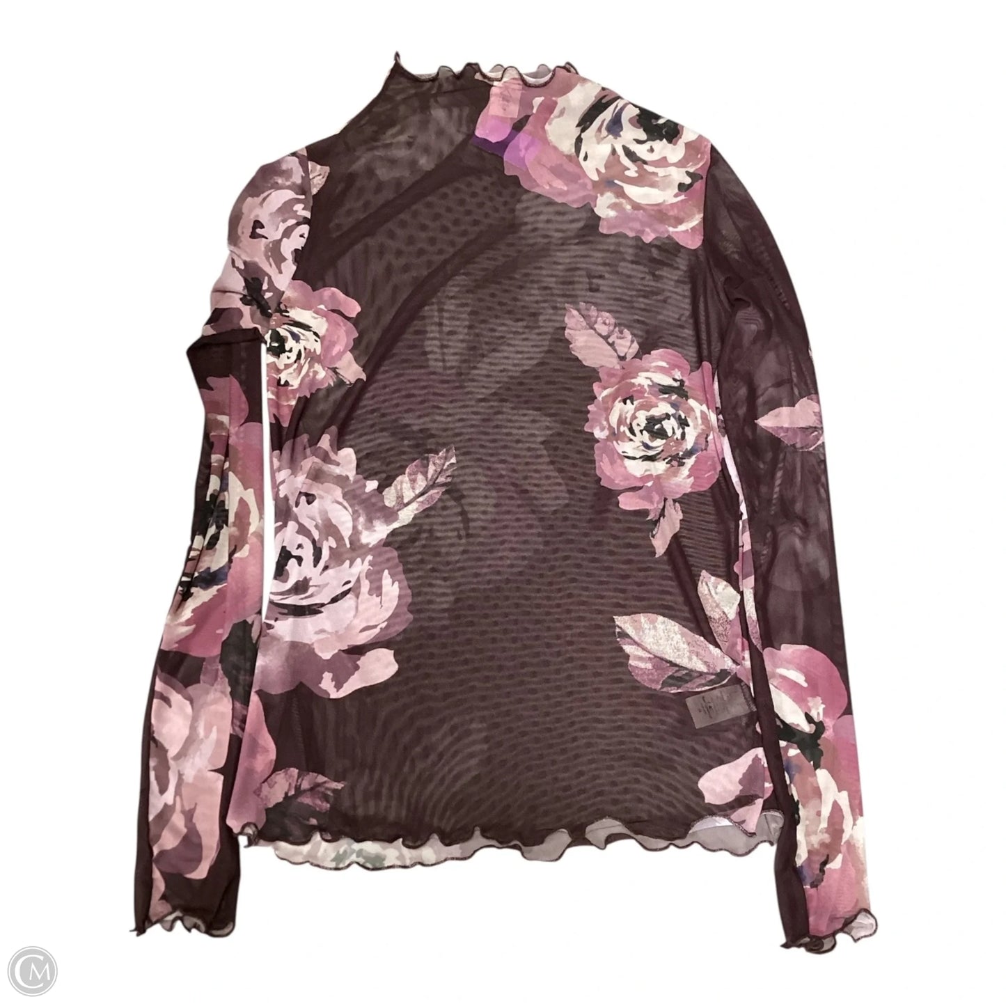 Top Long Sleeve By Like Love In Floral Print, Size: 1x