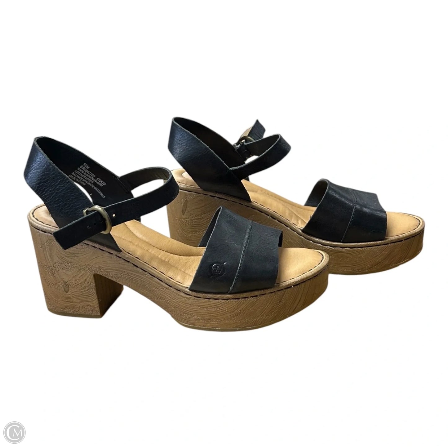Sandals Heels Block By Born In Black, Size: 10