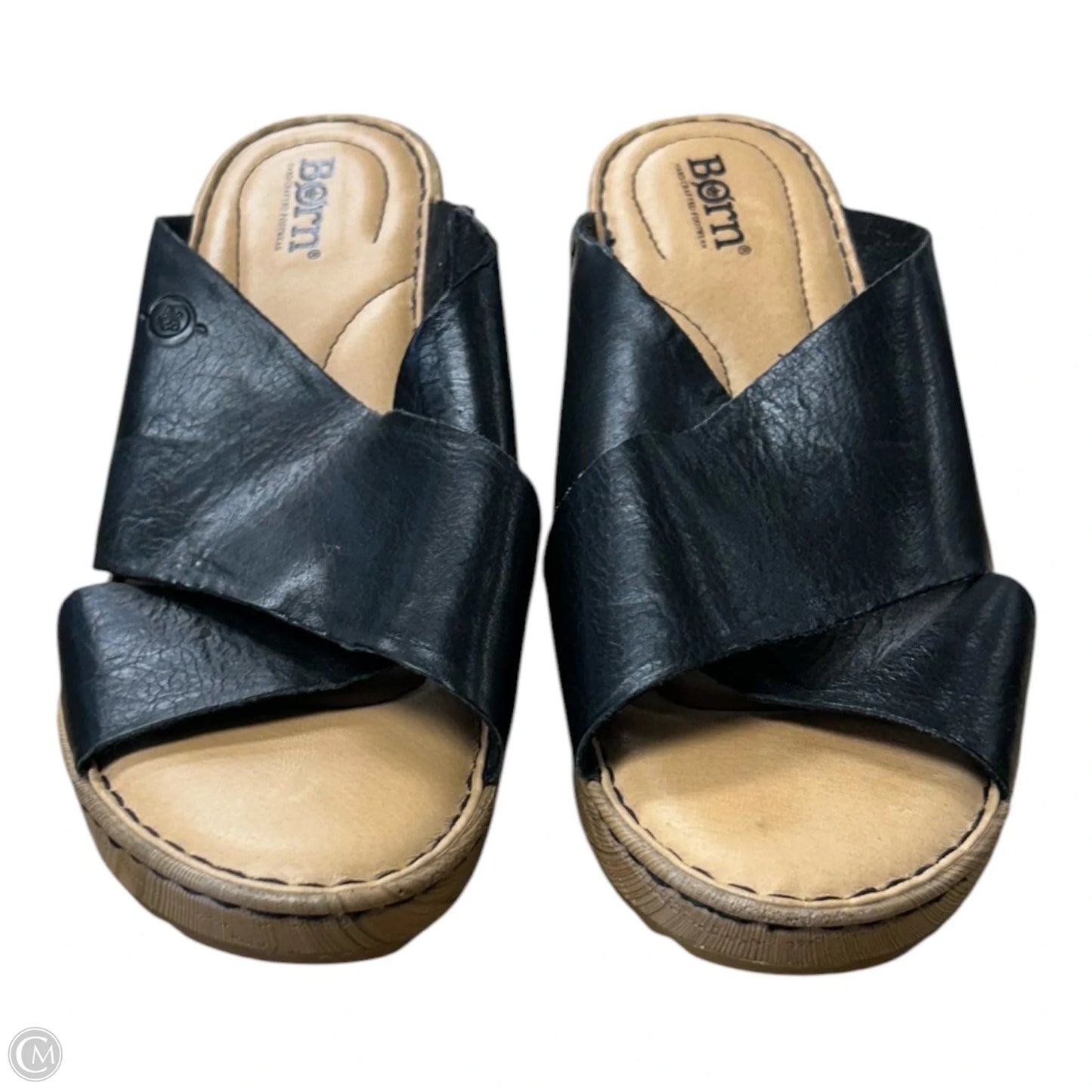 Sandals Heels Wedge By Born In Black, Size: 8