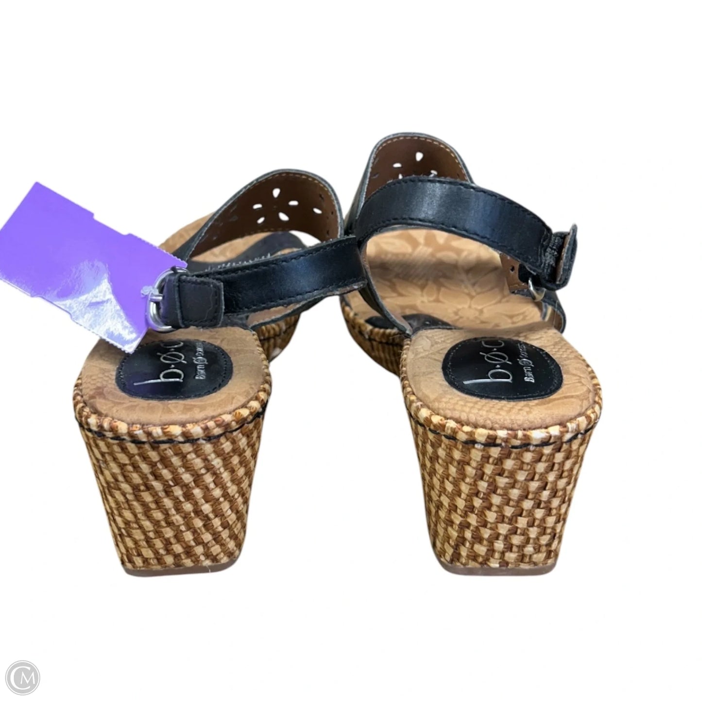 Sandals Heels Wedge By Boc In Black, Size: 8