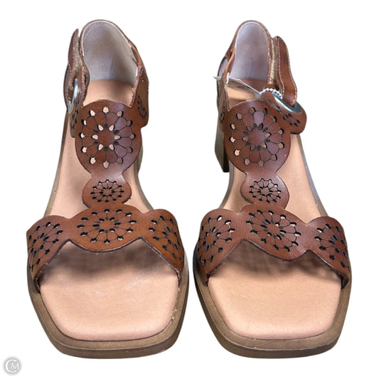 Sandals Heels Block By Eric Michael London In Brown, Size: 8.5