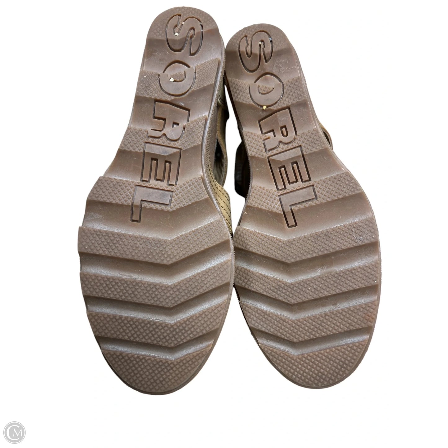 Sandals Heels Wedge By Sorel In Tan, Size: 8.5