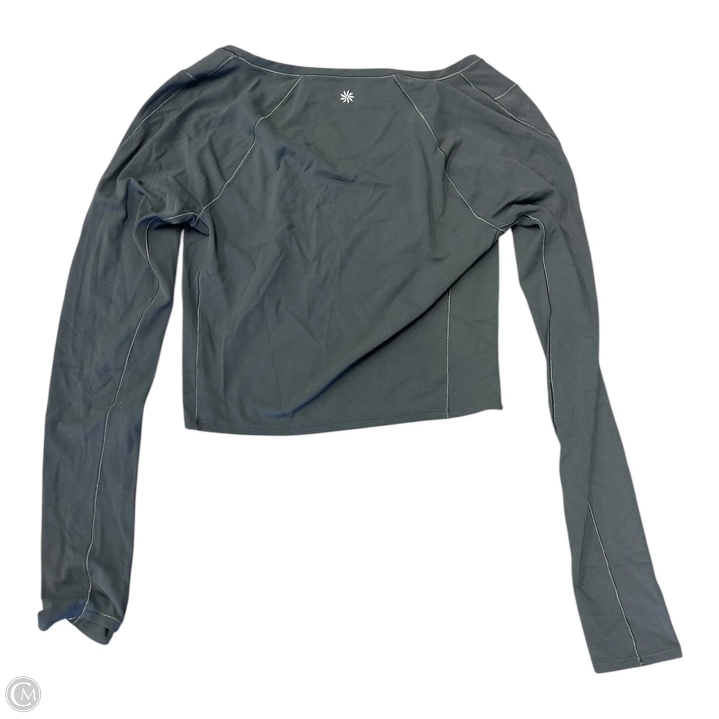 Athletic Top Long Sleeve Crewneck By Athleta In Grey, Size: M