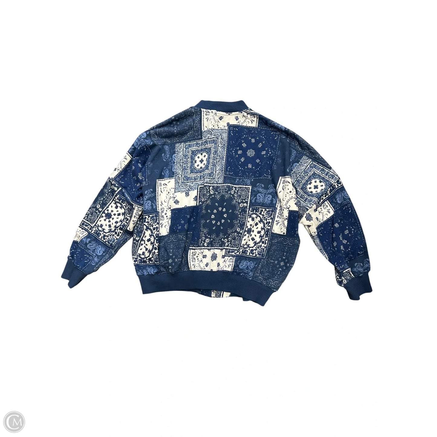 Sweatshirt Crewneck By Fabletics In Blue & White, Size: L