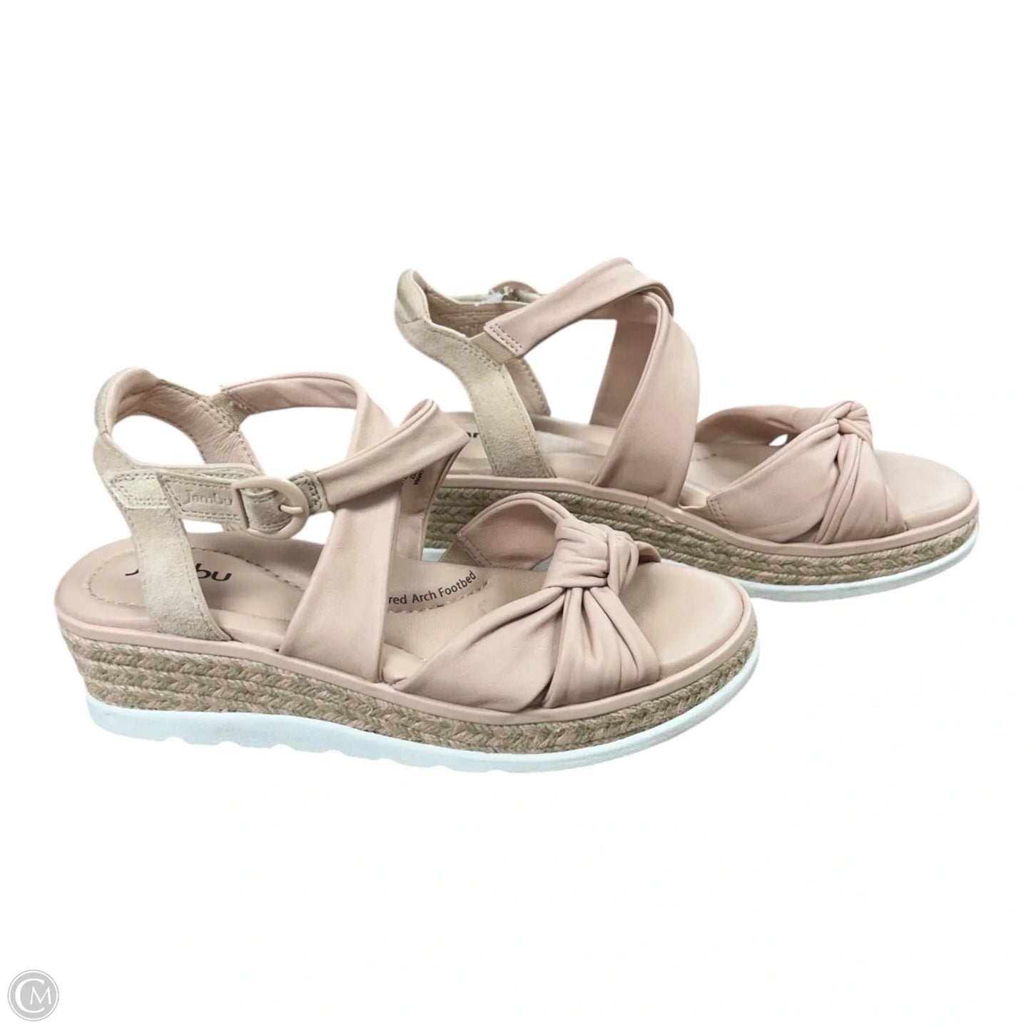 Sandals Heels Wedge By Jambu In Pink, Size: 7