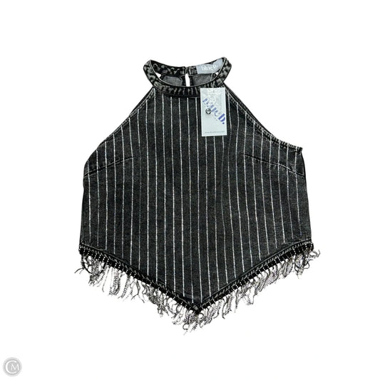 Top Sleeveless By Blue B In Black Denim, Size: S
