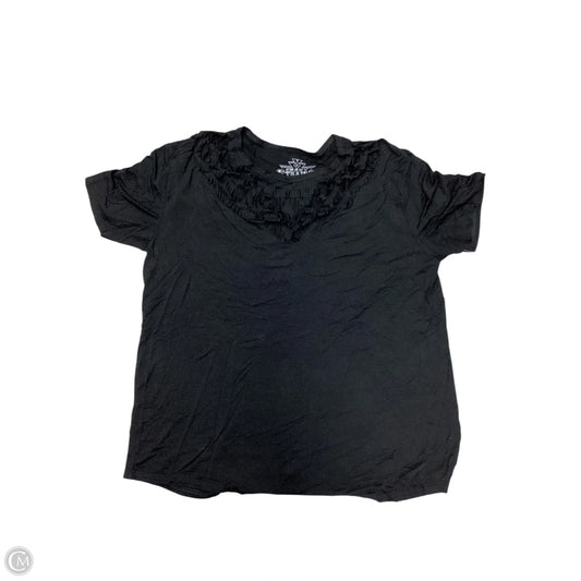 Top Short Sleeve By Crazy Train In Black, Size: Xl