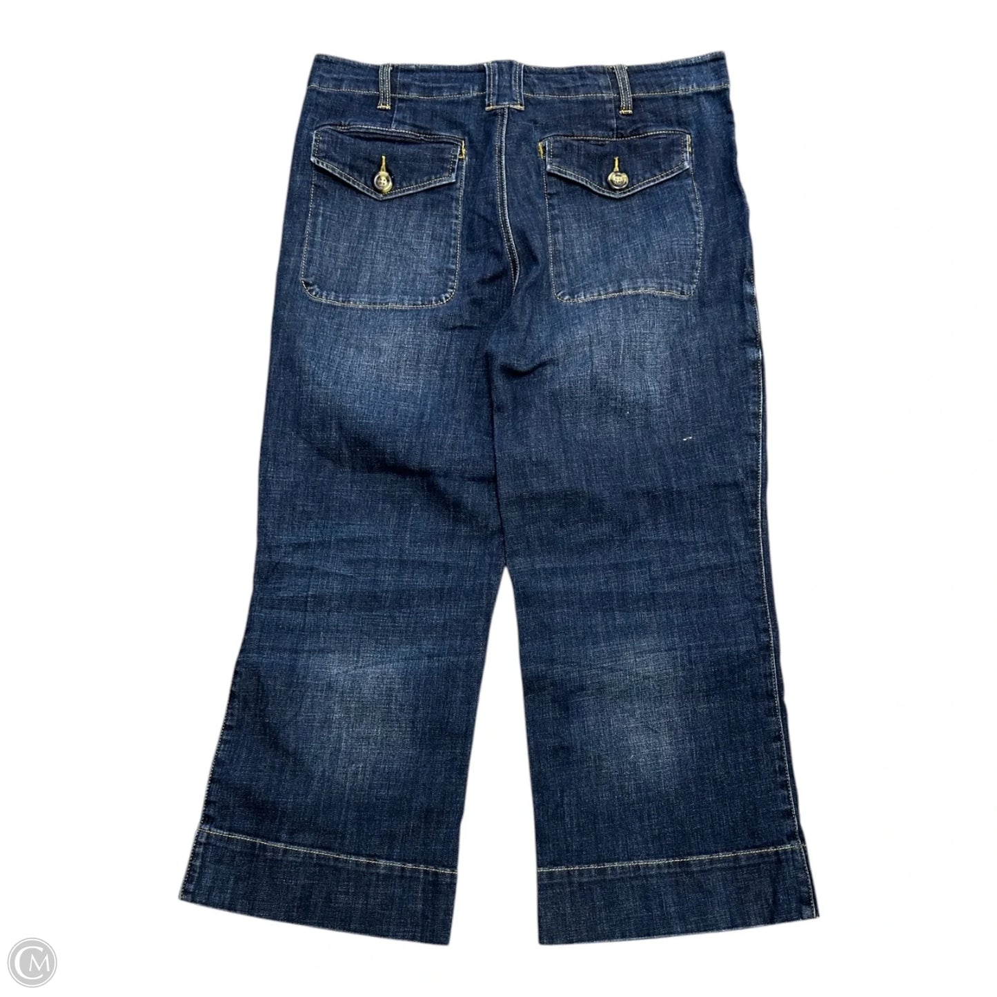 Jeans Wide Leg By Cabi In Blue Denim, Size: 12