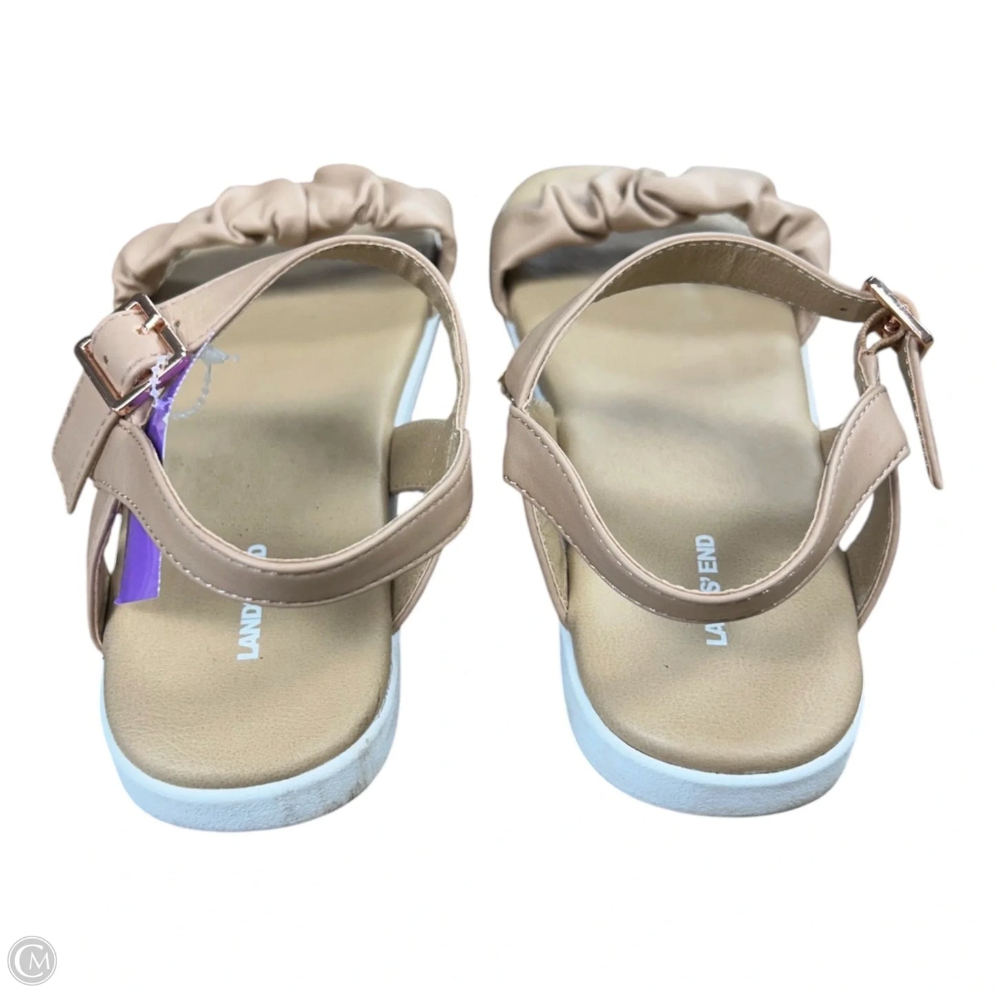 Sandals Flats By Lands End In Tan, Size: 7.5