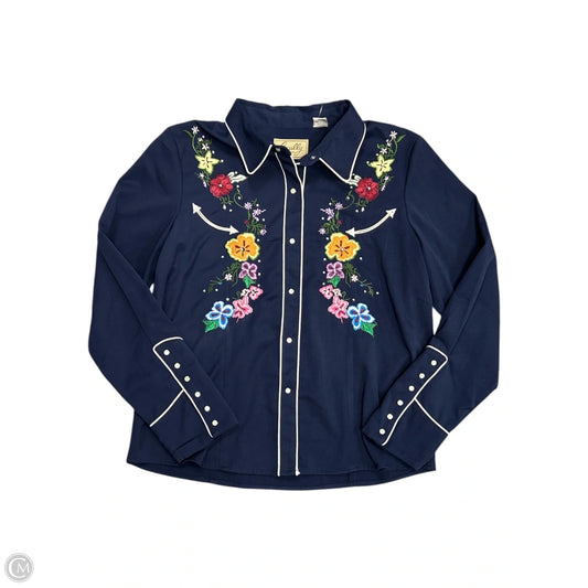 Blouse Long Sleeve By Cmb In Multi-colored, Size: Xl