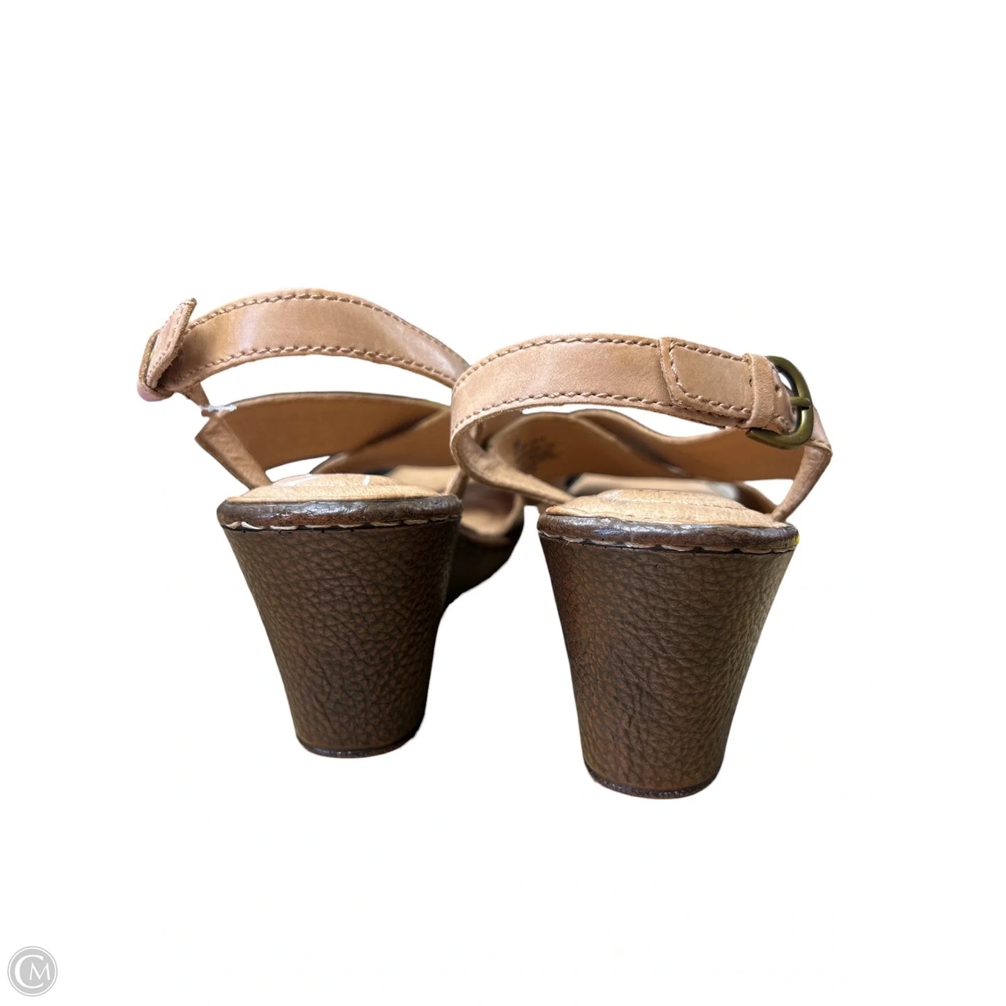 Sandals Heels Wedge By Born In Tan, Size: 8