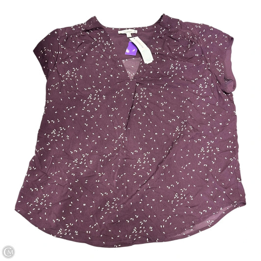 Top Short Sleeve By Clothes Mentor In Purple & White, Size: Xxl