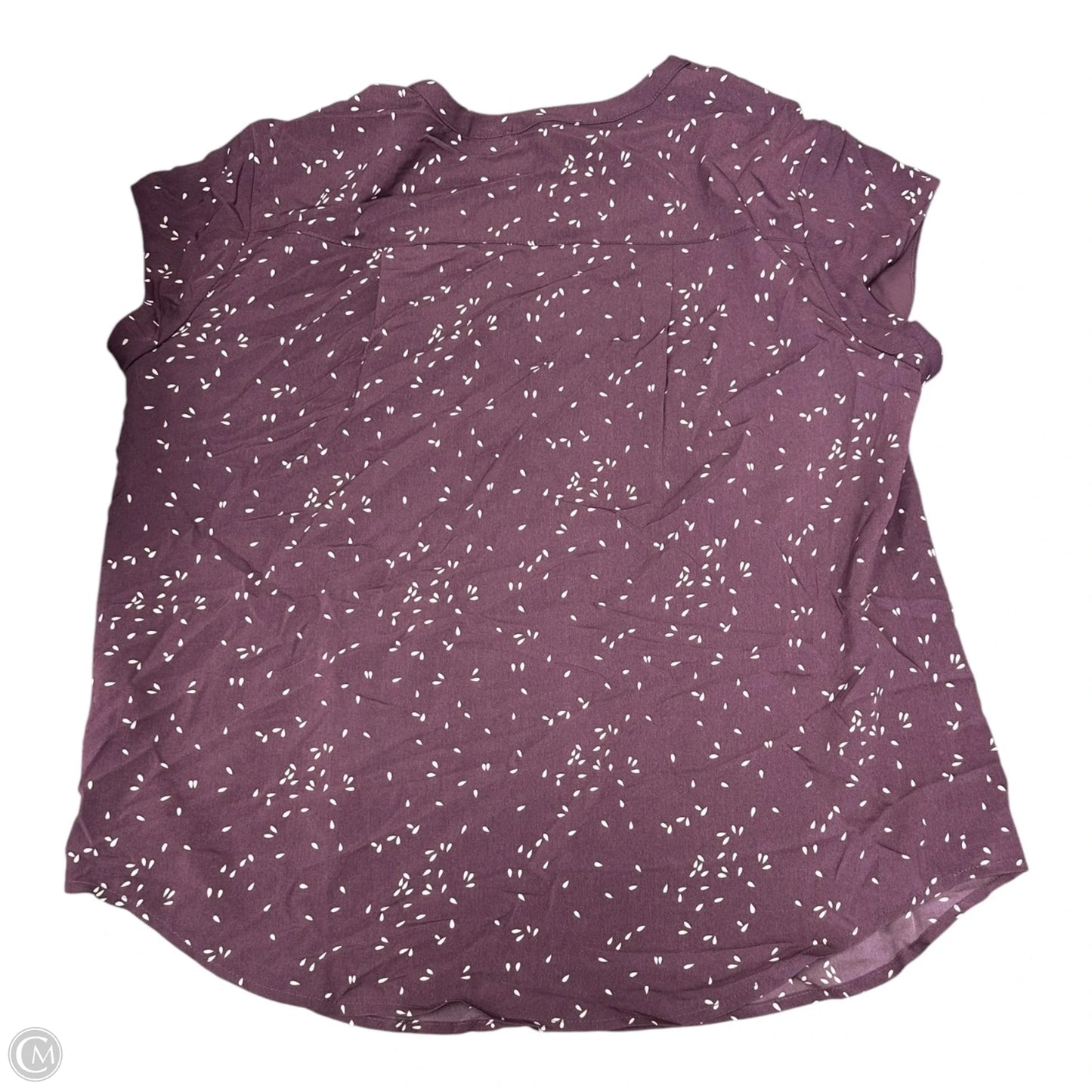 Top Short Sleeve By Clothes Mentor In Purple & White, Size: Xxl