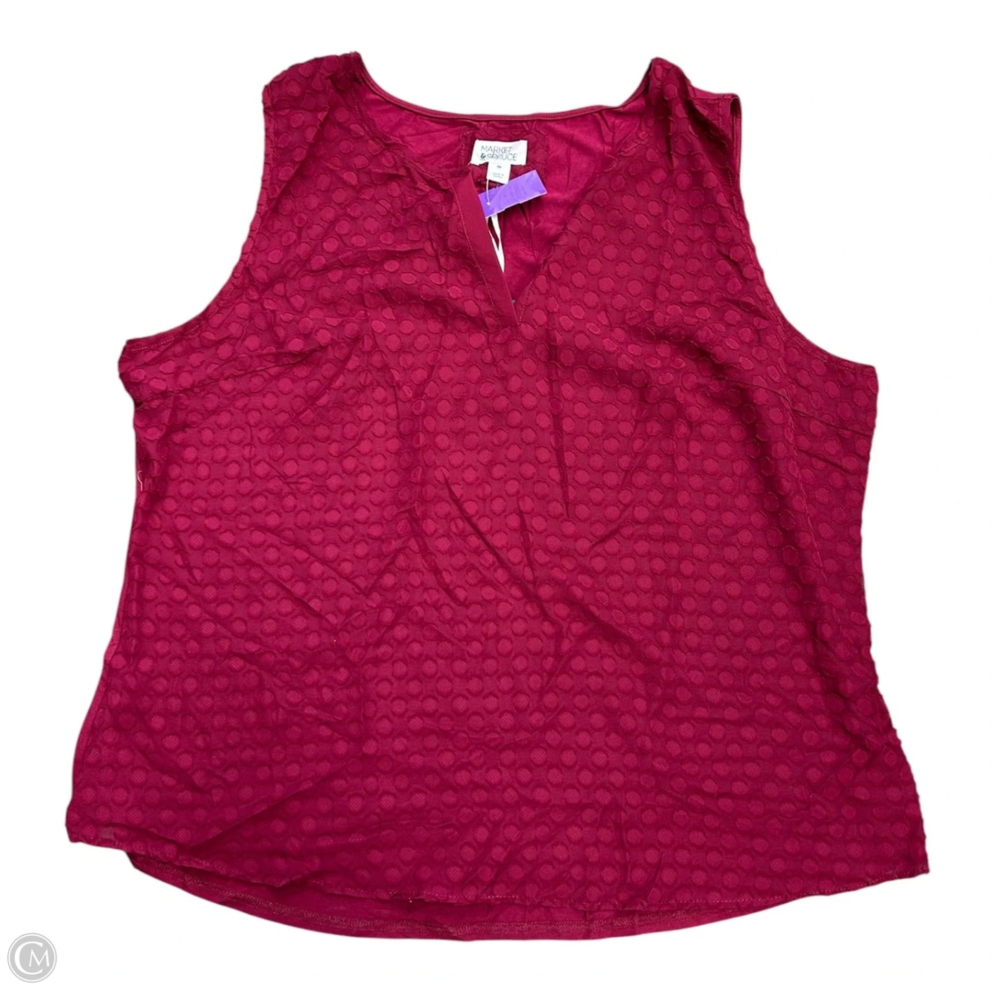 Top Sleeveless By Market & Spruce In Pink, Size: Xxl
