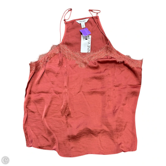 Top Sleeveless By Nine West Apparel In Orange, Size: Xxl