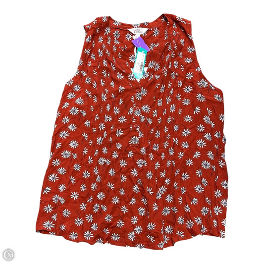 Top Sleeveless By Market & Spruce In Floral Print, Size: Xxl