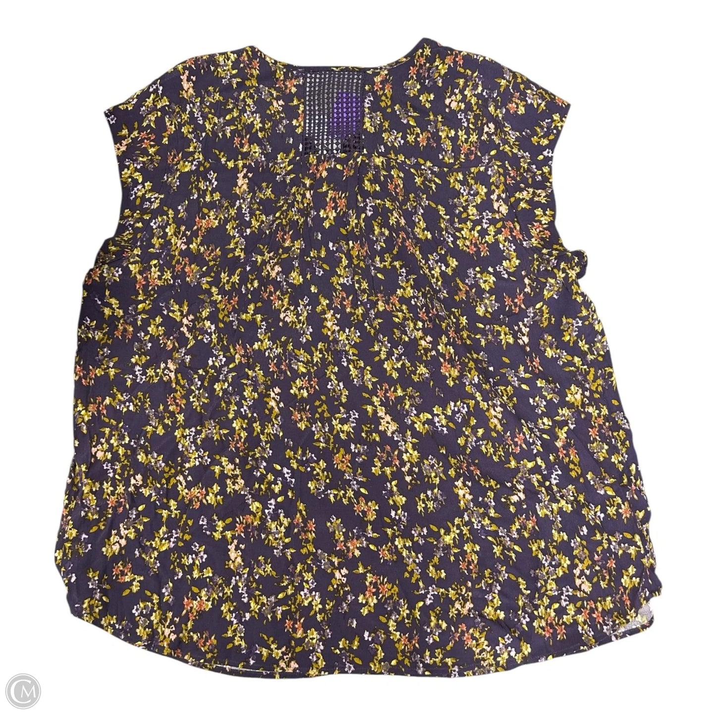 Top Short Sleeve By Clothes Mentor In Floral Print, Size: Xxl