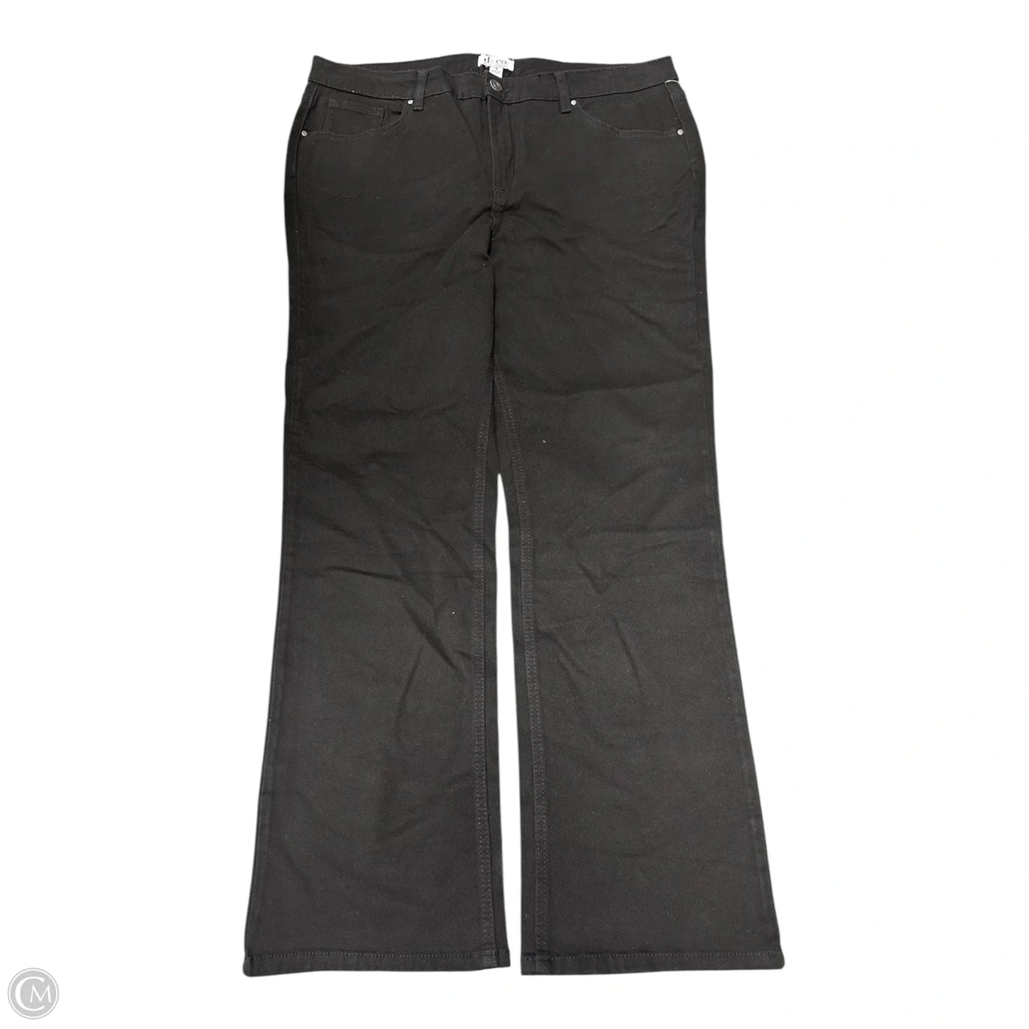 Jeans Boot Cut By D&co. In Black Denim, Size: 16