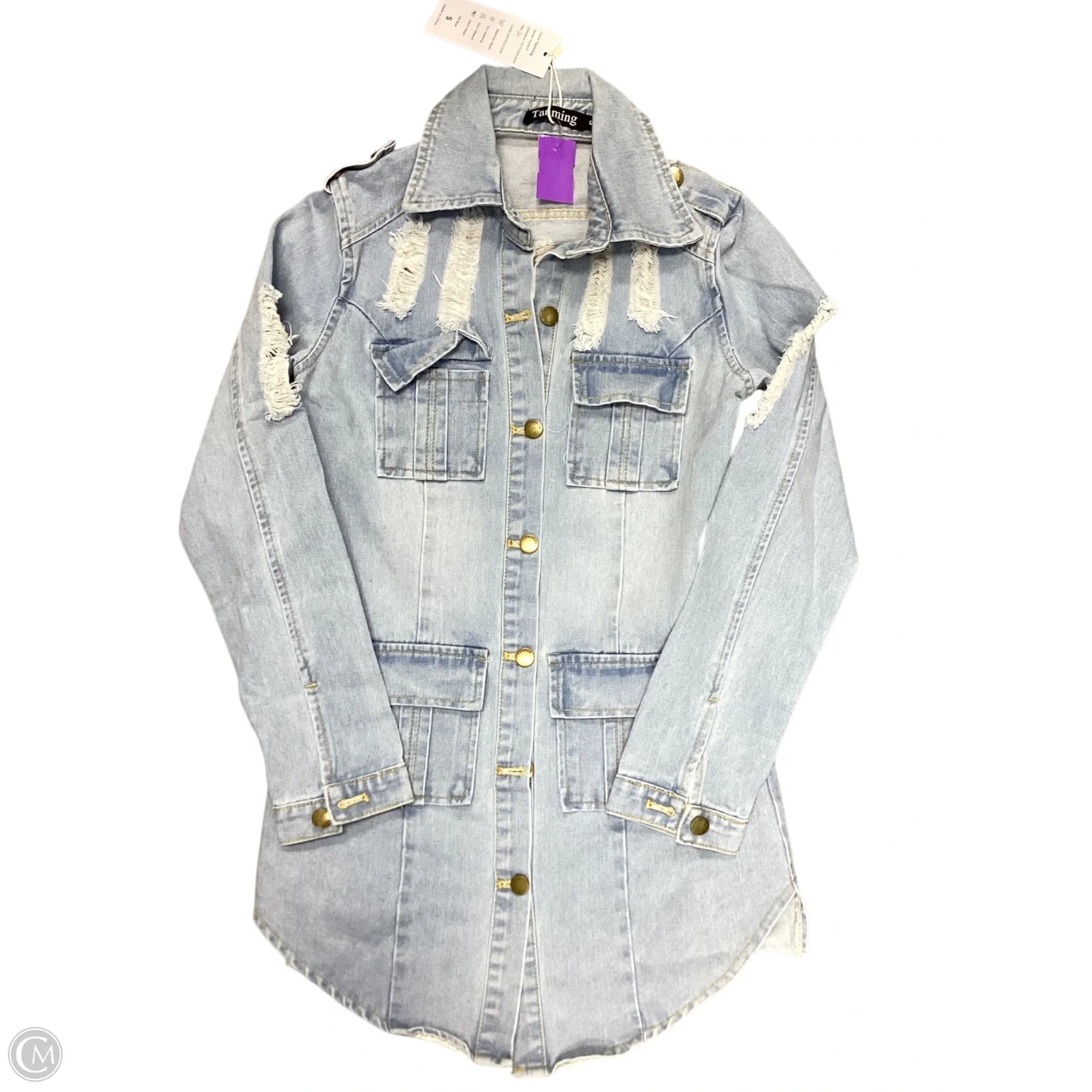 Jacket Denim By Clothes Mentor In Blue Denim, Size: S