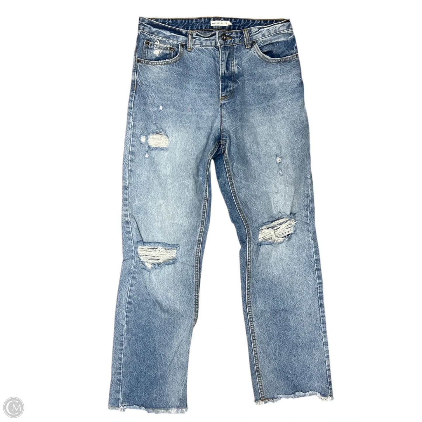 Jeans Straight By Avec Les Filles In Blue Denim, Size: 8