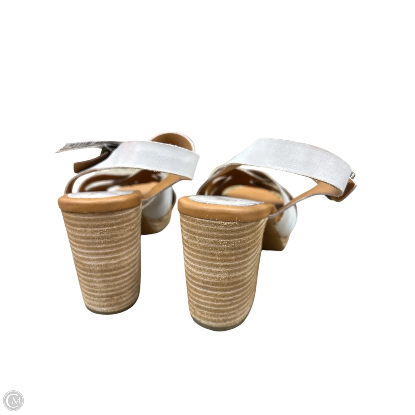 Sandals Heels Block By Kork Ease In Cream, Size: 10