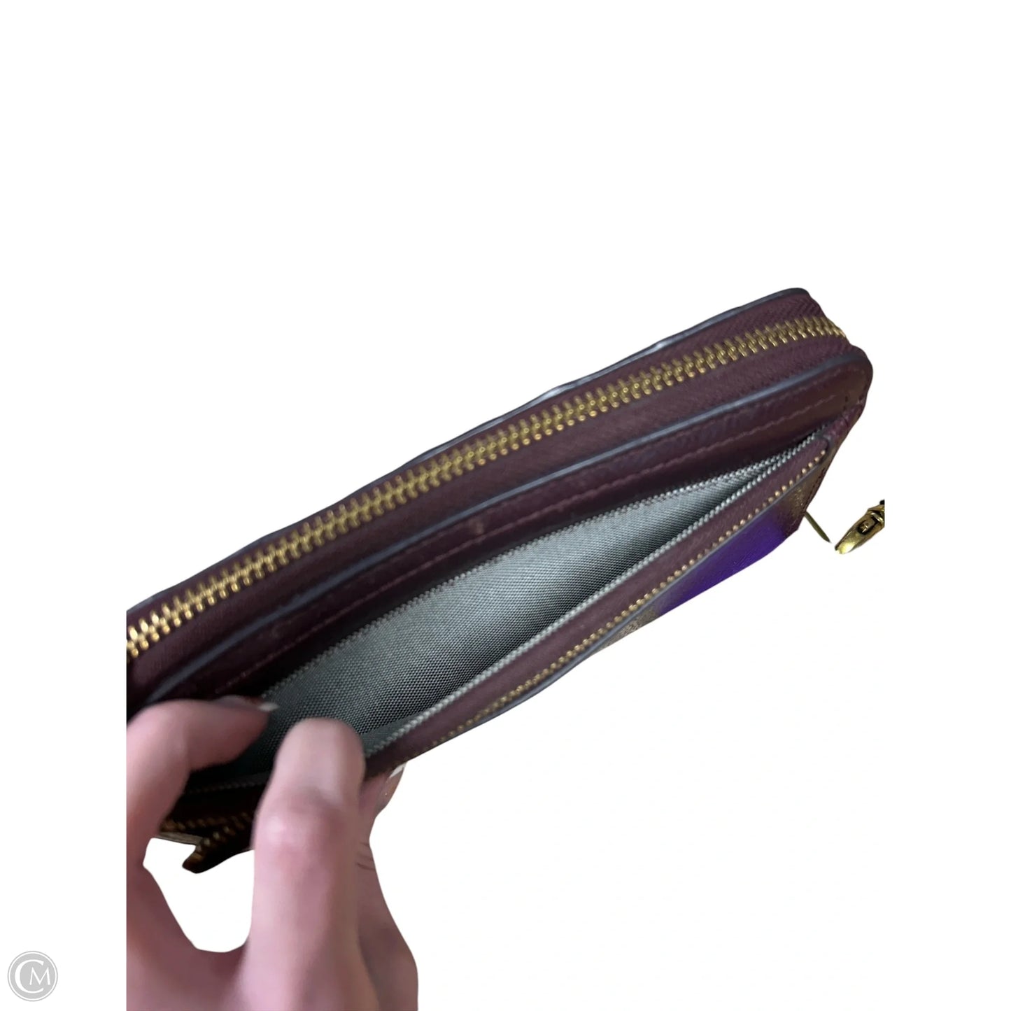 Wallet Leather By Fossil, Size: Large