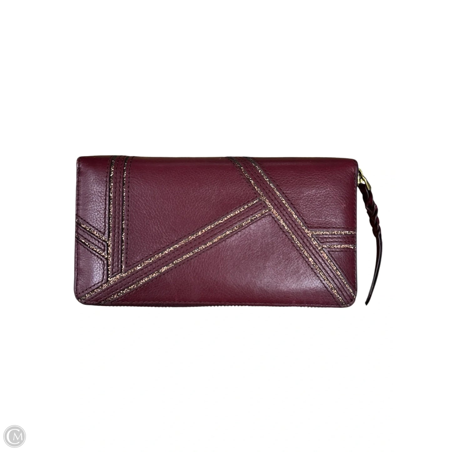 Wallet Leather By Fossil, Size: Large