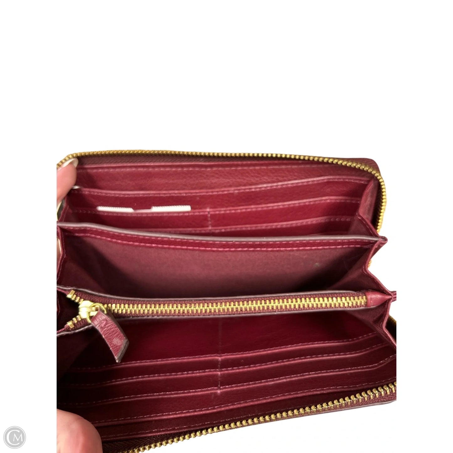 Wallet Leather By Fossil, Size: Large