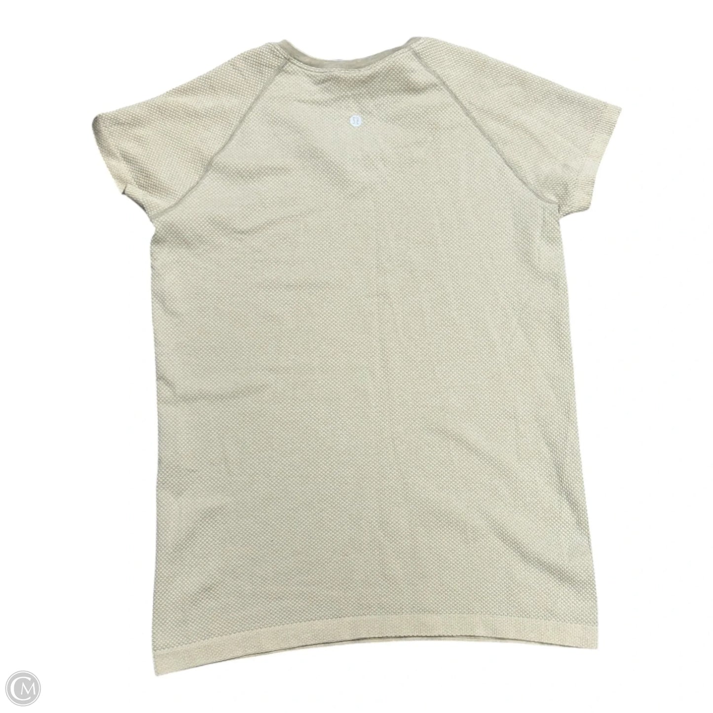 Athletic Top Short Sleeve By Lululemon In Beige, Size: 10